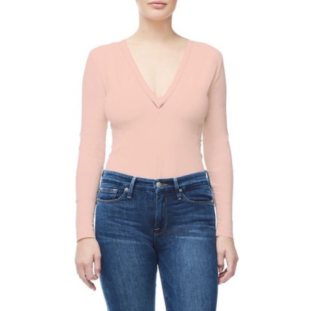 Good American blush pink bodysuit Sz 2 S M